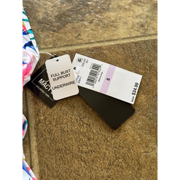 Island Escape Scorpio Underwire Tankini Top Dream On White Size 6 - Picture 8 of 9